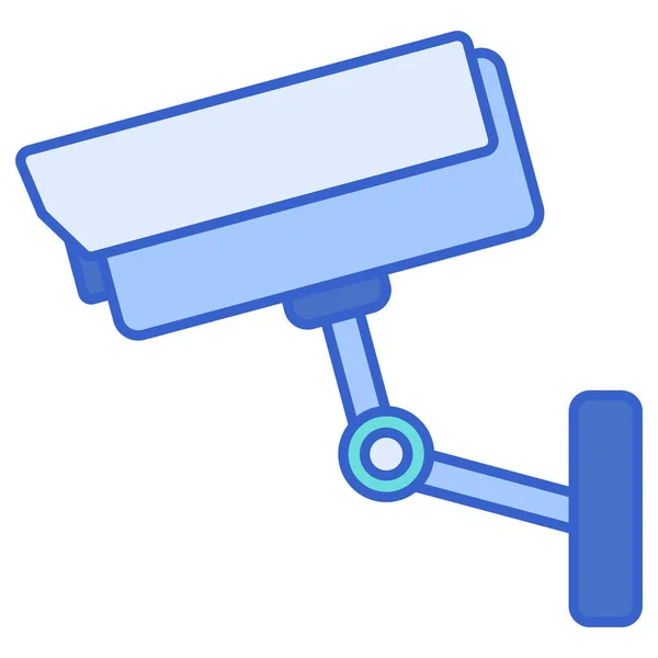 Cctv Überwachungskamera Symbol Ausgefüllter Form — Stockvektor