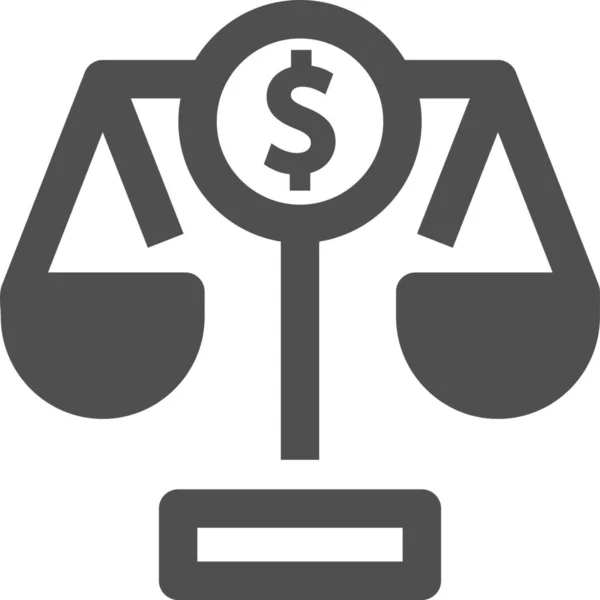 Balance Balance Balance Dollar Icône — Image vectorielle