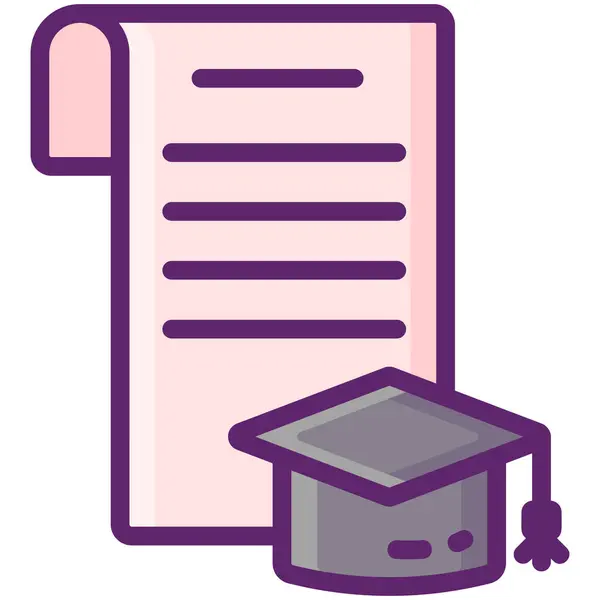 Certificaat Diploma Pictogram — Stockvector