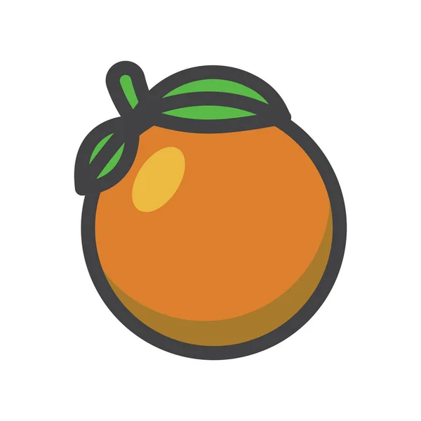 柑橘类水果游戏图标填充轮廓风格 — 图库矢量图片