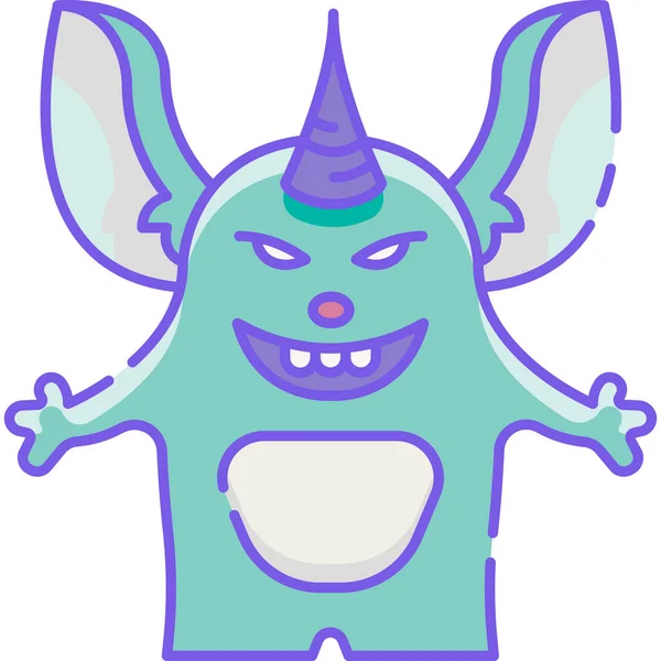 Gremlin Monster Winzige Ikone — Stockvektor