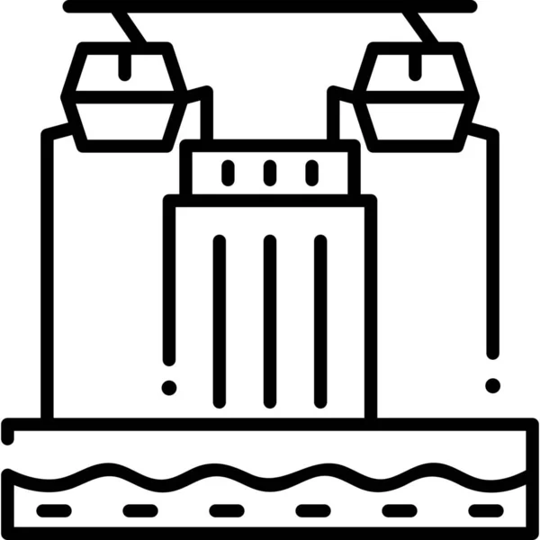 Edificio Ciudad Enterprice Icono — Vector de stock