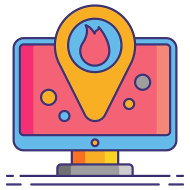 heatmap marketing seo icon in filled-outline style clipart