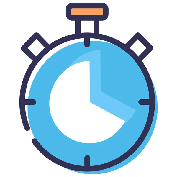 Uhr Performance Produktivitäts Symbol Ausgefülltem Outline Stil — Stockvektor