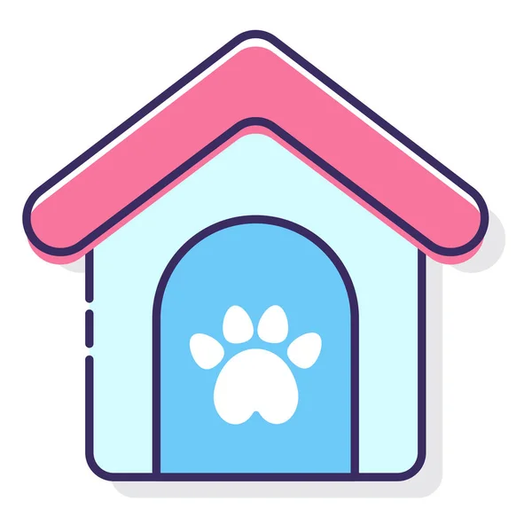 Animal Boarding House Icon — Stock Vector