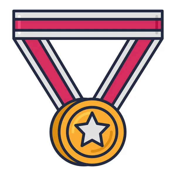 Award Medal Racing Icon Filled Outline Style — Stockvector