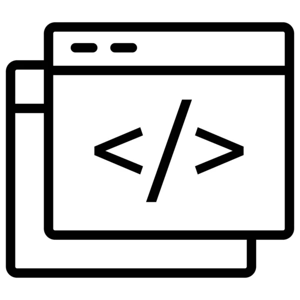 Desarrollo Codificación Devops Icono — Vector de stock