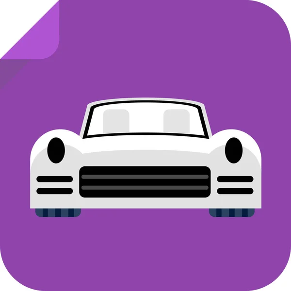 Voiture Conduire Icône Transport Dans Style Plat — Image vectorielle
