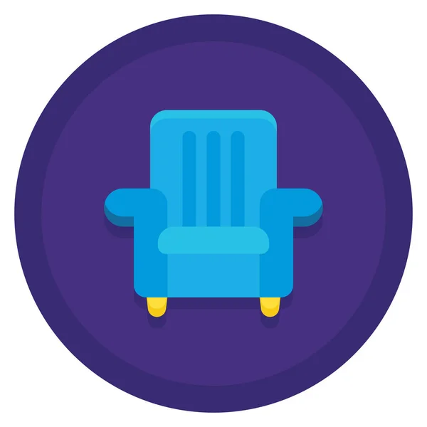 Arm Chair Furniture Icon Family Home Category — Stock Vector