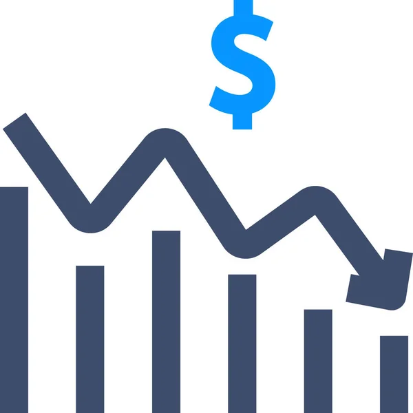 Ícone Gráfico Calculadora Negócios Estilo Esboço Preenchido — Vetor de Stock