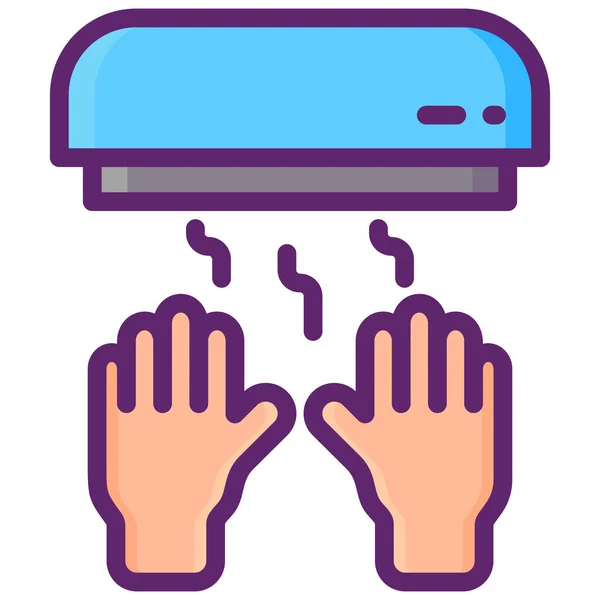 Drying Hands Hygiene Icon — Stock Vector