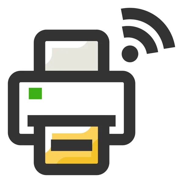 Automatisierung Iot Drucker Icon Ausgefüllten Outline Stil — Stockvektor