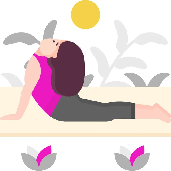 Avatar Bhujangasana Cobra Icon Avatar Category — 스톡 벡터