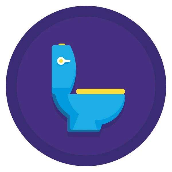 Loo Toilet Icon Badge Style — Stockvector