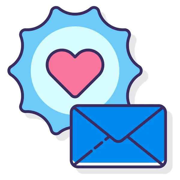 Brand Heart Mail Icon — Stock Vector