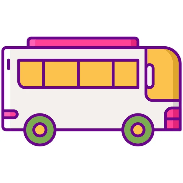 Bus Icono Transporte Gamificación — Vector de stock