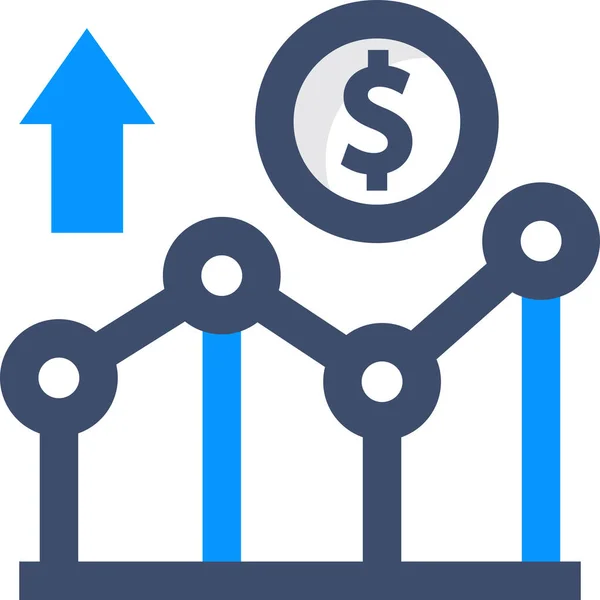 Crescimento Ícone Aplicativo Móvel Marketing Categoria Marketing Seo — Vetor de Stock