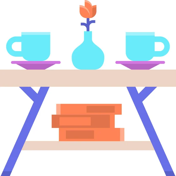 Coffee Table Family Home Icon Family Home Category — Stock Vector