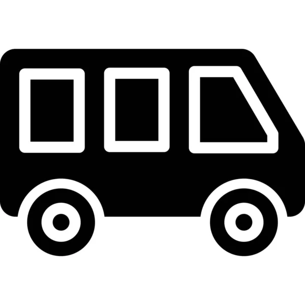 Автобус Громадський Транспорт Шкільний Автобус Значок — стоковий вектор