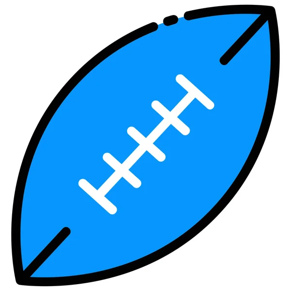 Balón Fútbol Americano Icono Rugby Educación Escuela Aprendizaje Categoría — Vector de stock