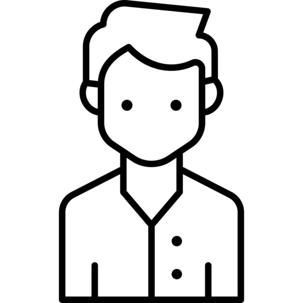 Man Avatar Mensen Pictogram — Stockvector