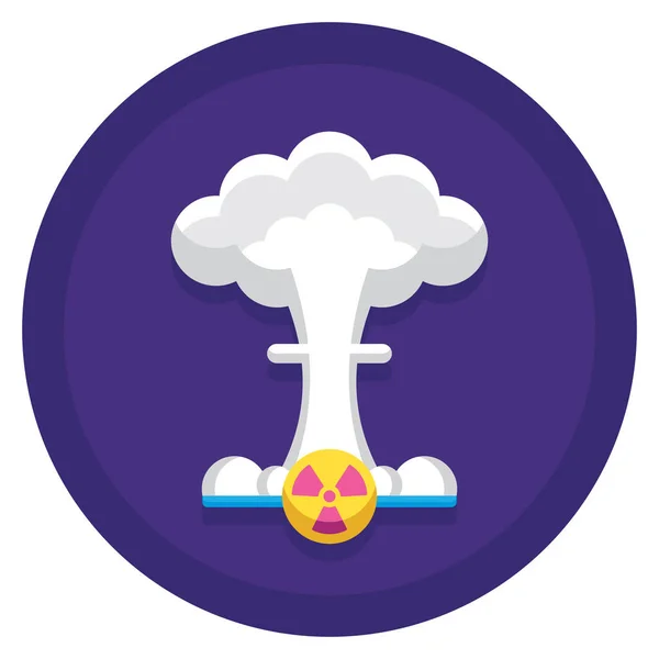 Explosión Explosión Icono Nuclear — Vector de stock