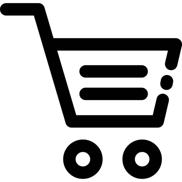 Cartonline Store Online Shop Ikona Obrysovém Stylu — Stockový vektor