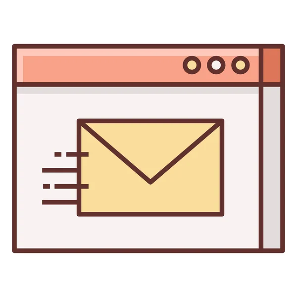 Contact Mail Send Icon Filled Outline Style — Διανυσματικό Αρχείο