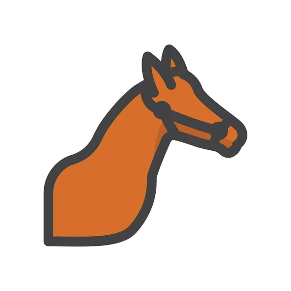 Икона Скачек Лошадях Стиле Заполненной Очертания — стоковый вектор
