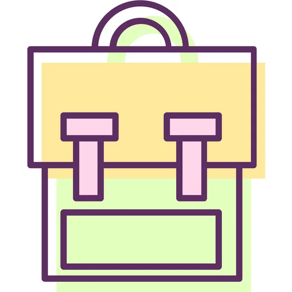 Backpack Bag Haversack Icon Filled Outline Style — Stock Vector
