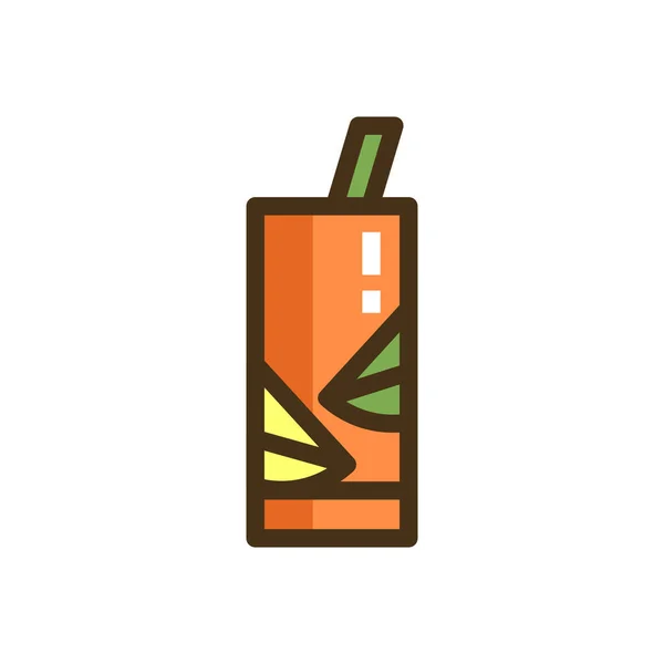 Bebida Bebida Icono Limón Estilo Contorno Lleno — Vector de stock