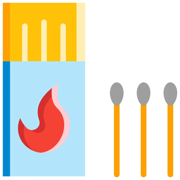 Fire Stick Match Box Icon — стоковый вектор