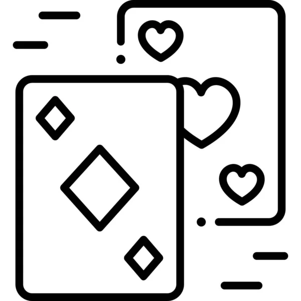 Tarjeta Juego Icono Juegos Cartas — Vector de stock