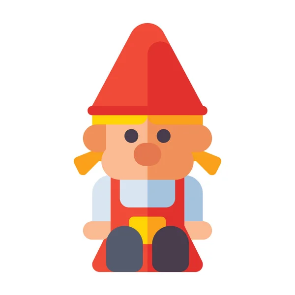 Gnome Assis Icône — Image vectorielle
