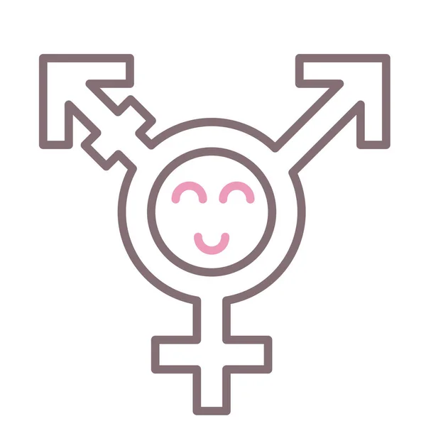 Expressie Genderidentiteit Icoon — Stockvector