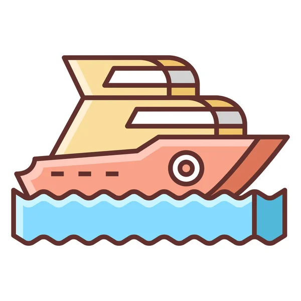 Barco Barco Barco Icono Categoría Verano — Vector de stock