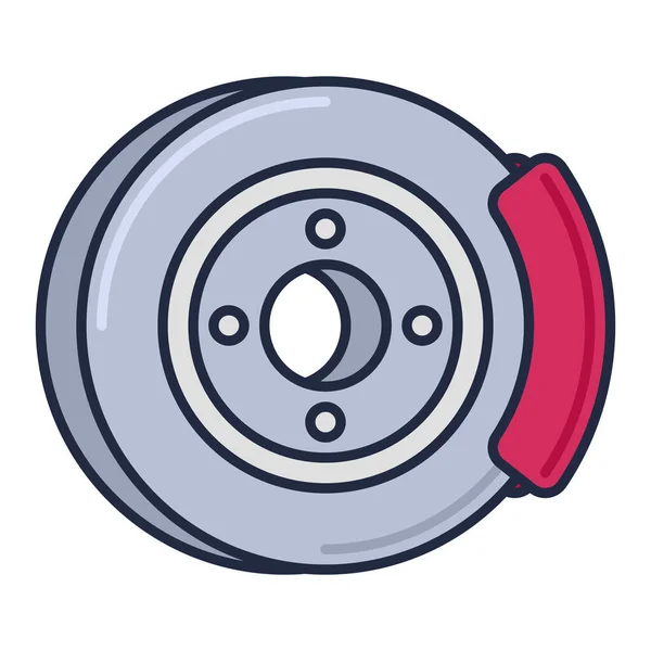 Brake Disc Racing Icon Filled Outline Style — Stockvector