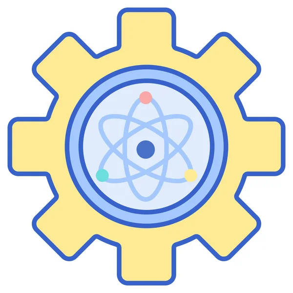 Иконка Атома Прикладной Физики Стиле Заполненного Контура — стоковый вектор