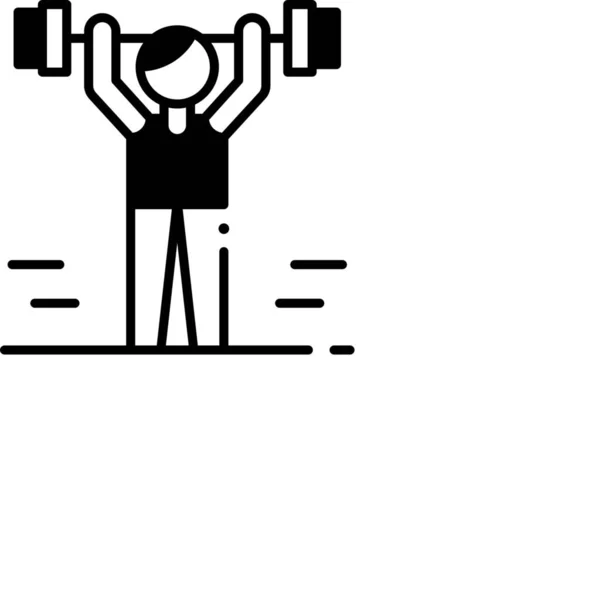 Sportschool Kracht Pictogram — Stockvector