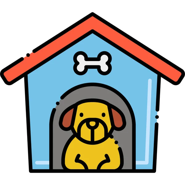 Perro Familia Mascota Icono — Vector de stock