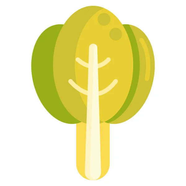 Espinacas Vege Vegetal Icono Estilo Plano — Vector de stock