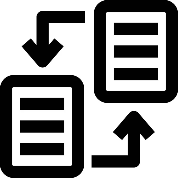 Transferencia Datos Icono Transferencia Archivos Estilo Esquema — Archivo Imágenes Vectoriales