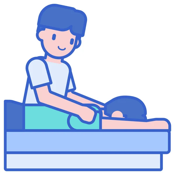 Massagem Terapia Relaxar Ícone Categoria Hospitais Cuidados Saúde — Vetor de Stock