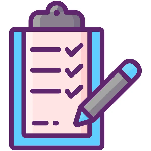 Checkliste Dokument Umfrage Symbol — Stockvektor