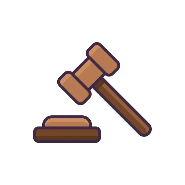 Law Judge Gravel Icon — Stock Vector