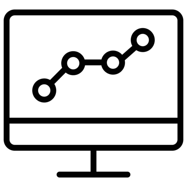 Icona Marketing Del Monitoraggio Dell Infrastruttura Del Cruscotto — Vettoriale Stock