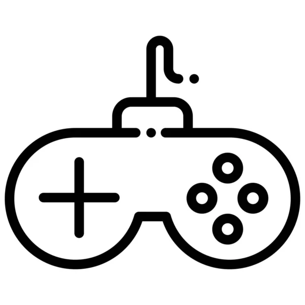 Kontroluje Ikonę Gry Gamepad Kategorii Gier Gier — Wektor stockowy