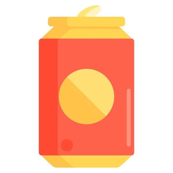 Canned Drink Carbohydrated Drink Icon Flat Style — Διανυσματικό Αρχείο