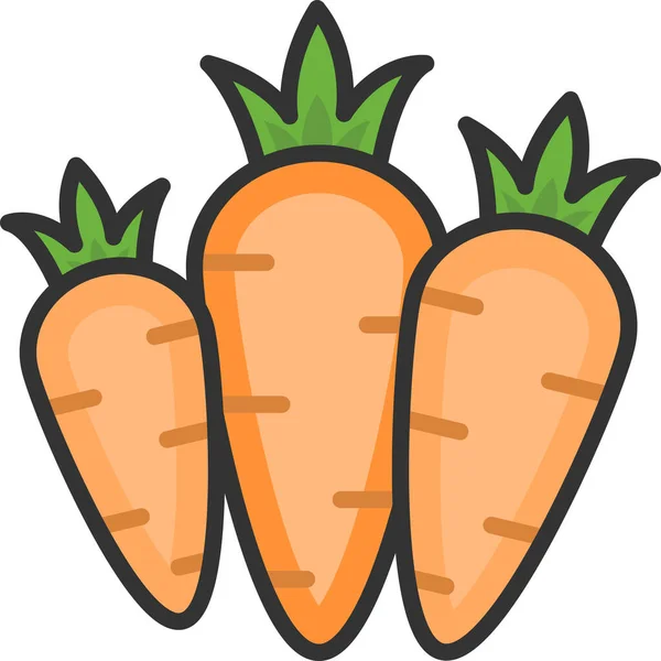 Agriculture Carrots Food Icon Spring Category — Stock Vector