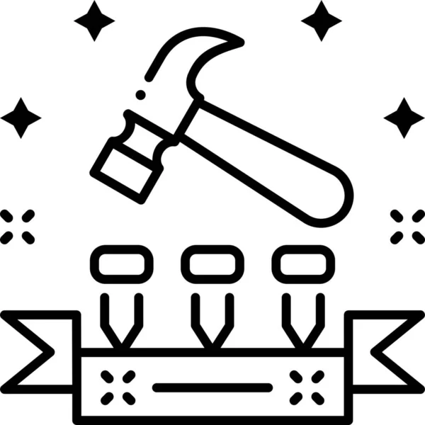 Строительные Инструментальные Молотки Иконка Инструмента Молота Категории Инструментов Строительство — стоковый вектор